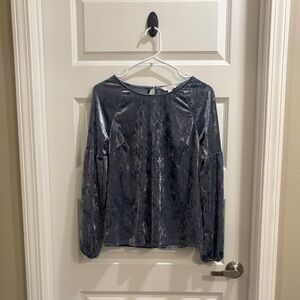 ✨Lauren Conrad Crushed Velvet Blouse✨